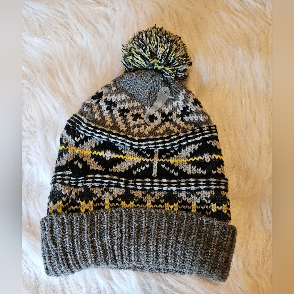 Christmas Stocking Stuffer: One Size Fitz All Winter Beanie Hat with Ball at Top